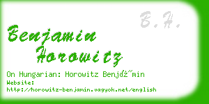 benjamin horowitz business card